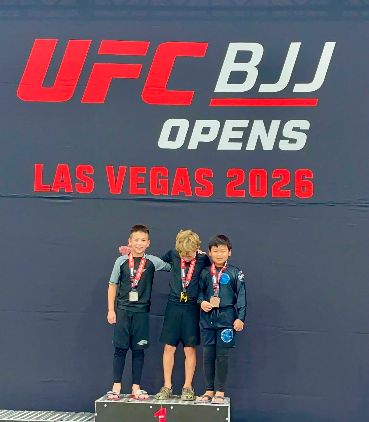 Kids podium at UFC BJJ Opens Las Vegas 2026