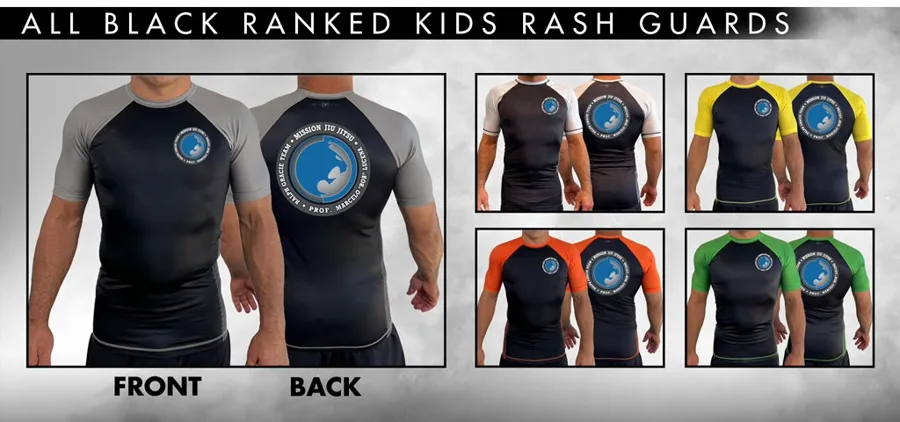 Kids Ranked Rashguard — Mission Jiu Jitsu Academy official gear