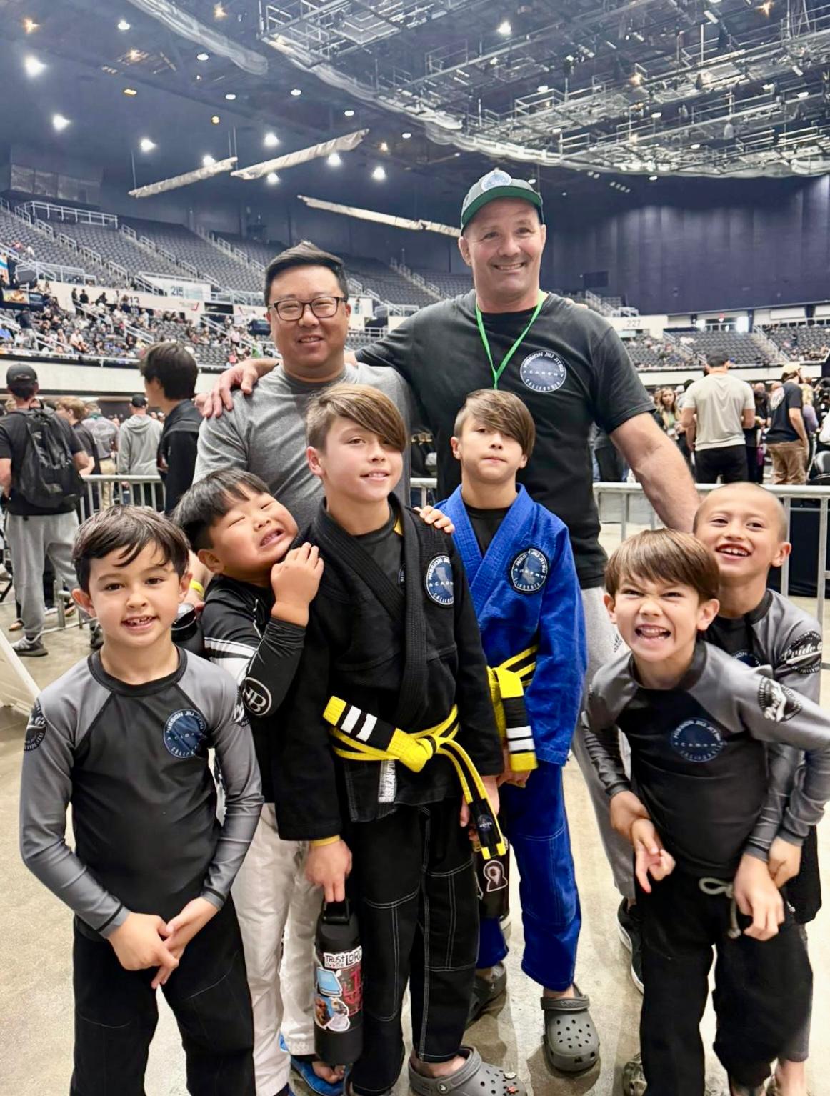 Kids competition team at the arena