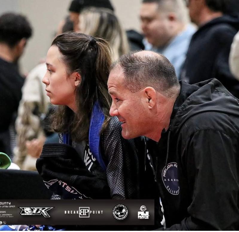 Coaching cageside at Orange County Open