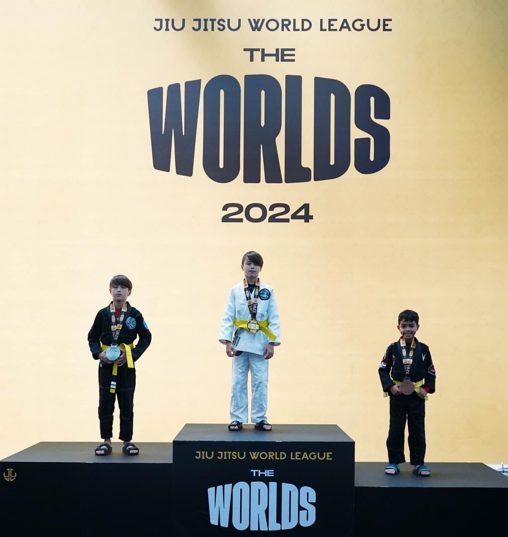 Mission Jiu Jitsu student on top of podium at Jiu Jitsu World League — The Worlds 2024