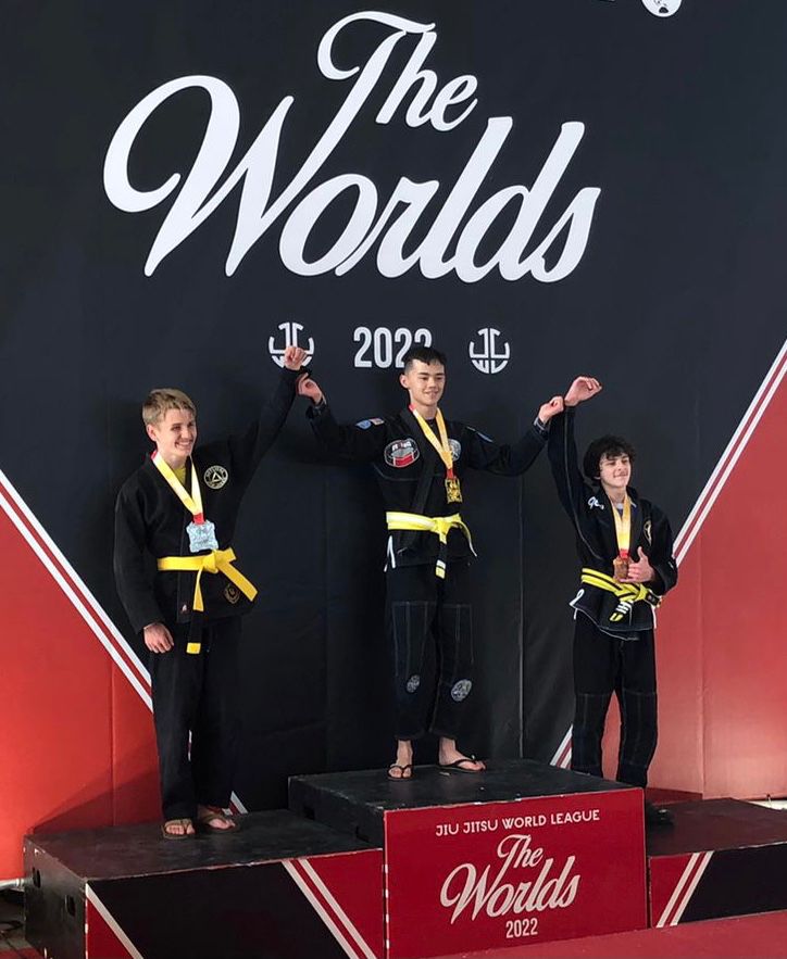 Mission Jiu Jitsu student on top of podium at Jiu Jitsu World League — The Worlds 2022